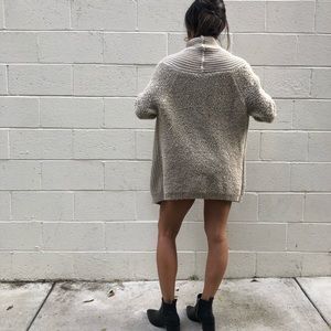 Millau brand LF open front chunky cardigan cream